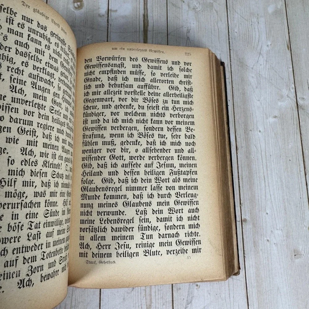 Antique Stark's Gebetbuch German Lutheran Prayer Book Leather Milwaukee